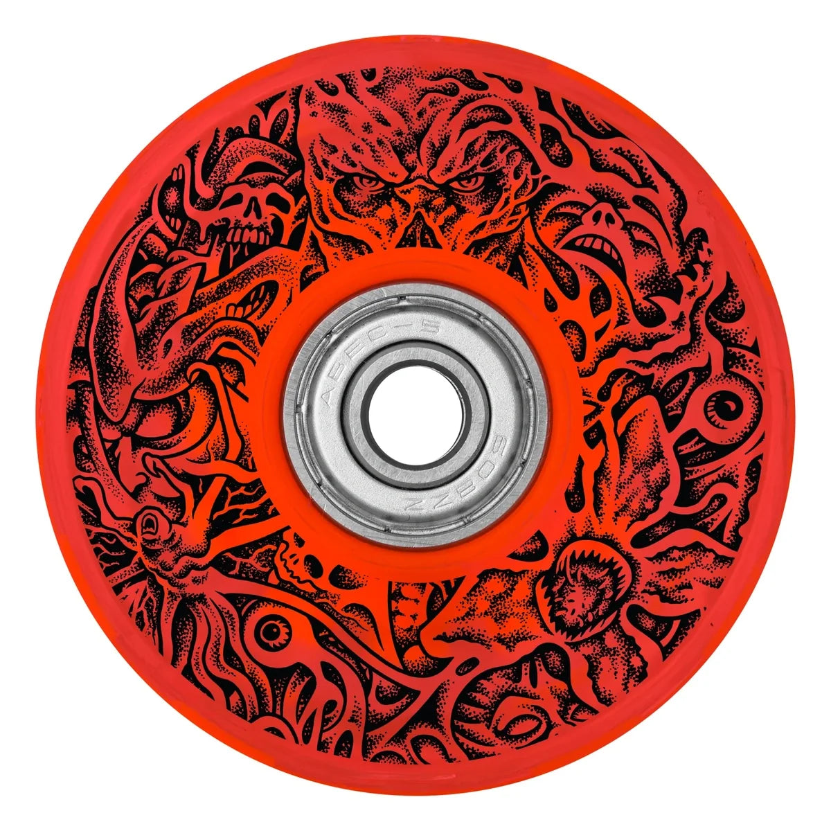 Santa Cruz - Stranger Things Hellfire Club Light Ups OG Slime Red 66mm 78a skateboardwielen