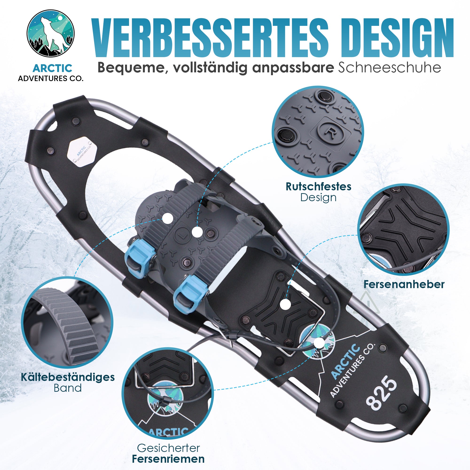 Sneeuwschoenen Aluminium - Inclusief Wandelstokken - Verstelbaar