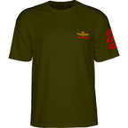 Powell Peralta Bones Brigade Bomber T-shirt - Military Green (Maat L)