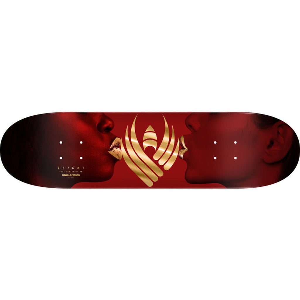 Powell Peralta Kiss 8.75" Burgundy / Gold Foil FLIGHT® skateboard deck