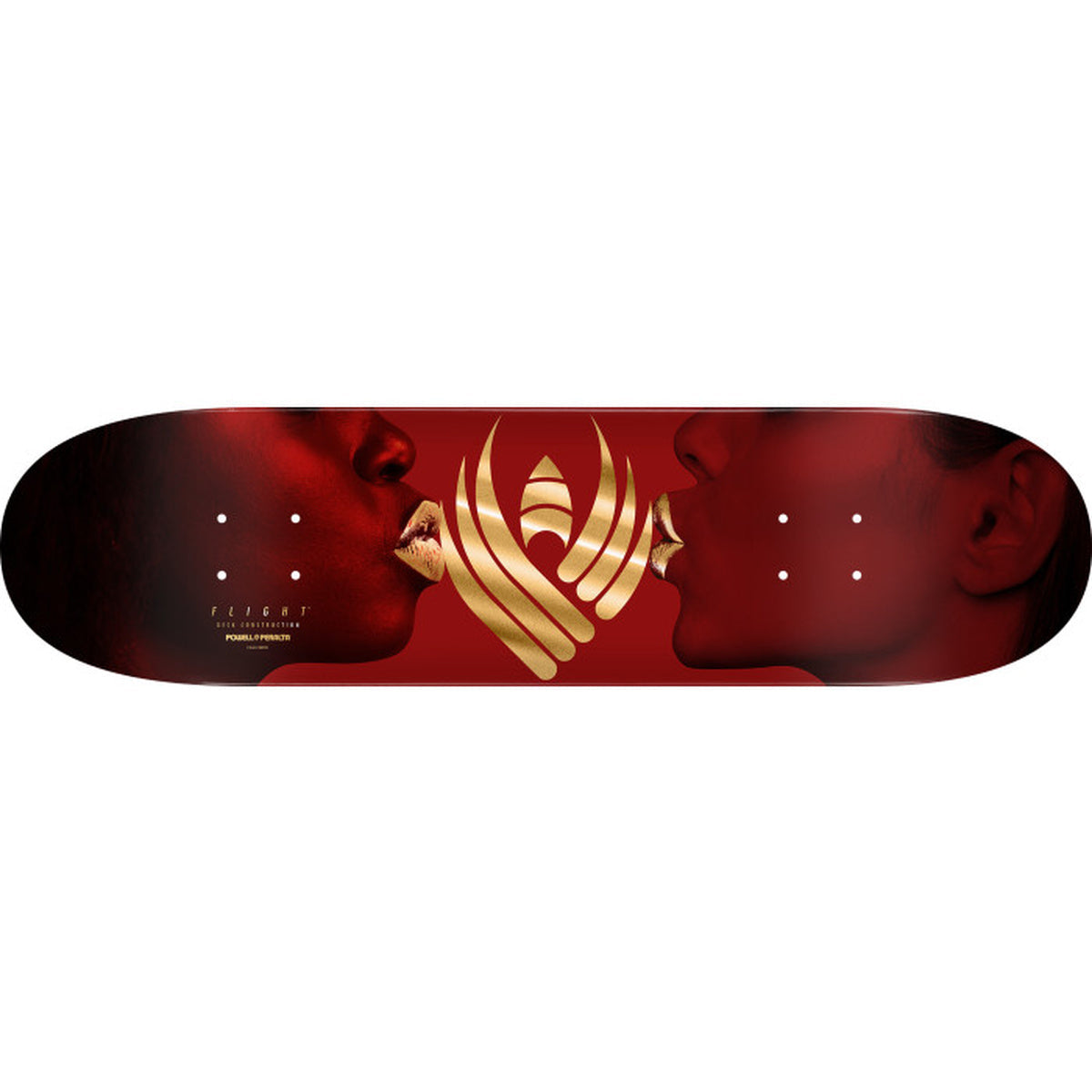 Powell Peralta Kiss 8.75" Burgundy / Gold Foil FLIGHT® skateboard deck