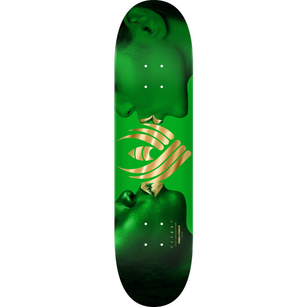 Powell Peralta Kiss 8.5" Green / Gold Foil FLIGHT® skateboard deck