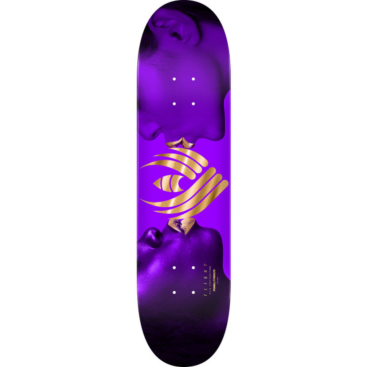 Powell Peralta Kiss 8.38" Purple / Gold Foil FLIGHT® skateboard deck