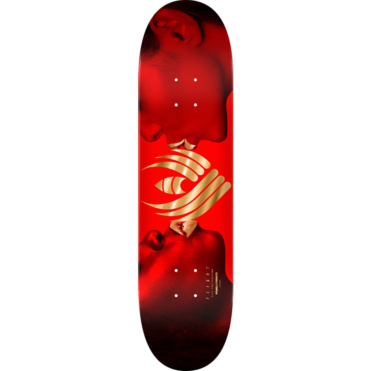 Powell Peralta Kiss 8.0" Red / Gold Foil FLIGHT® skateboard deck