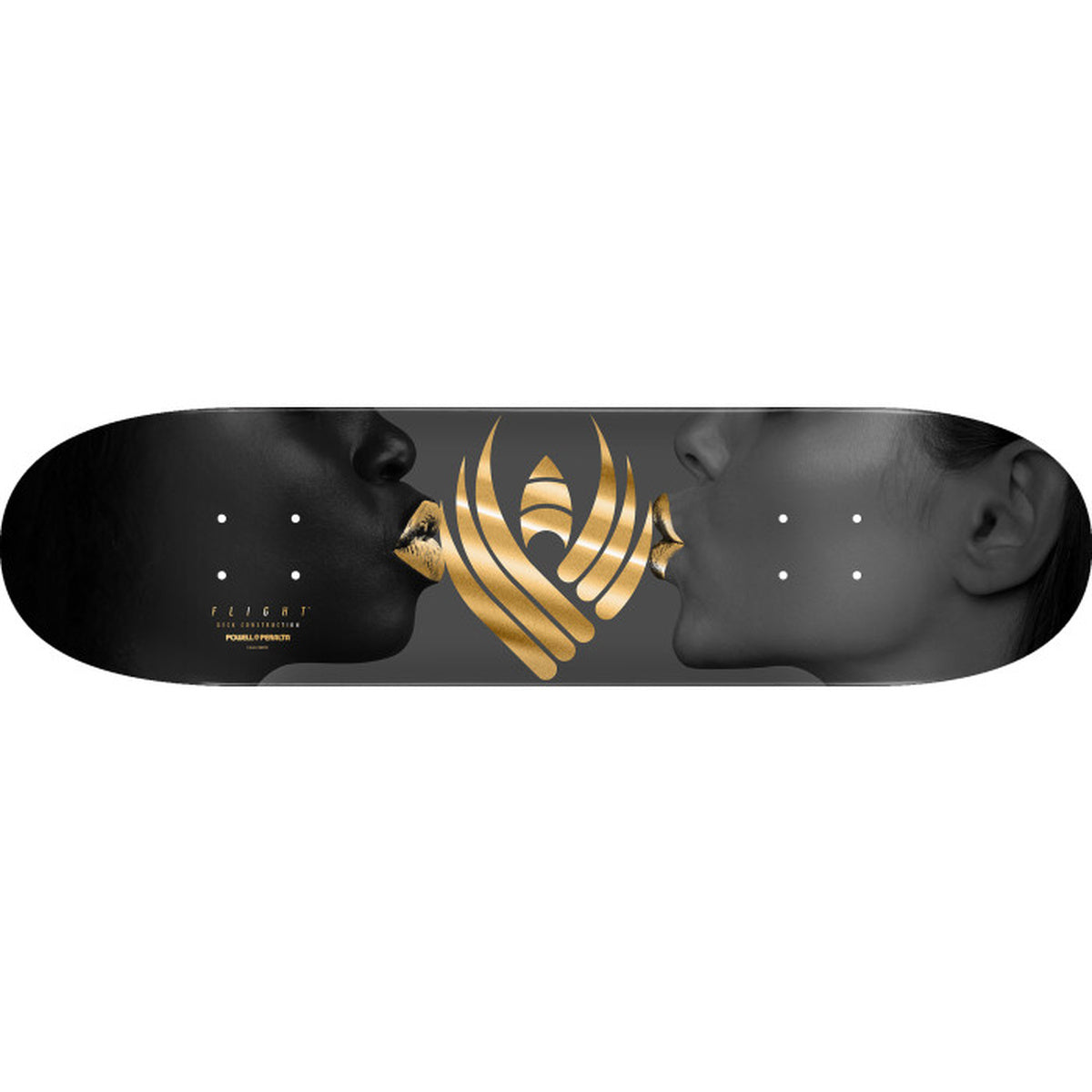 Powell Peralta Kiss 9.0" Charcoal / Gold Foil FLIGHT® skateboard deck