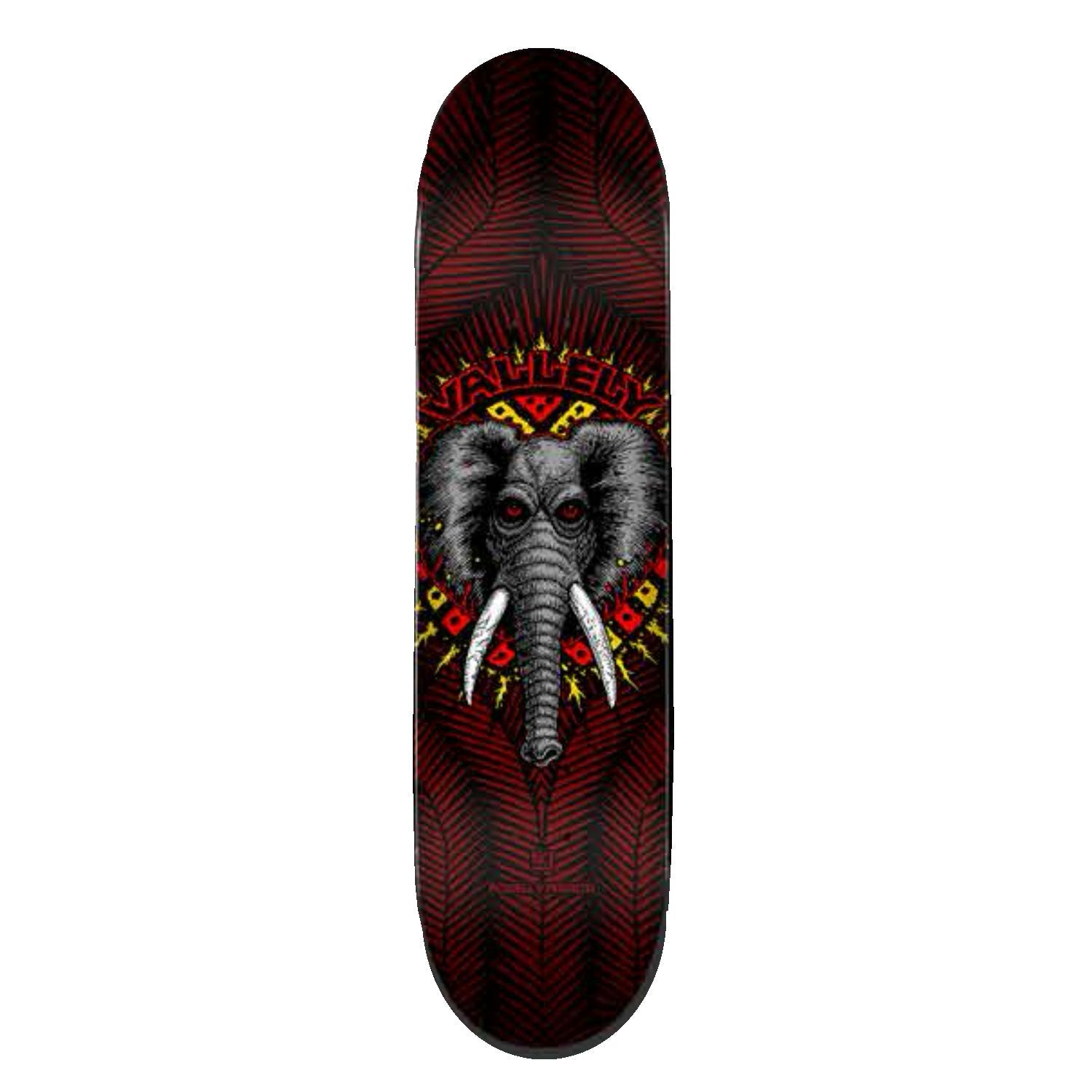 Powell Peralta Deck - Mike Vallely Elephant - Black / Burgundy - 8.0" (Birch)