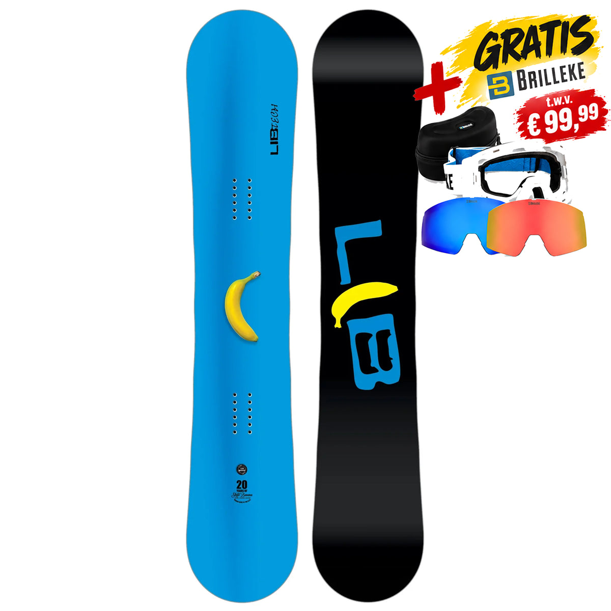 Lib Tech Skate Banana Snowboard 156 cm 2026/2027 - Freestyle All Mountain Twin Hybrid Rocker