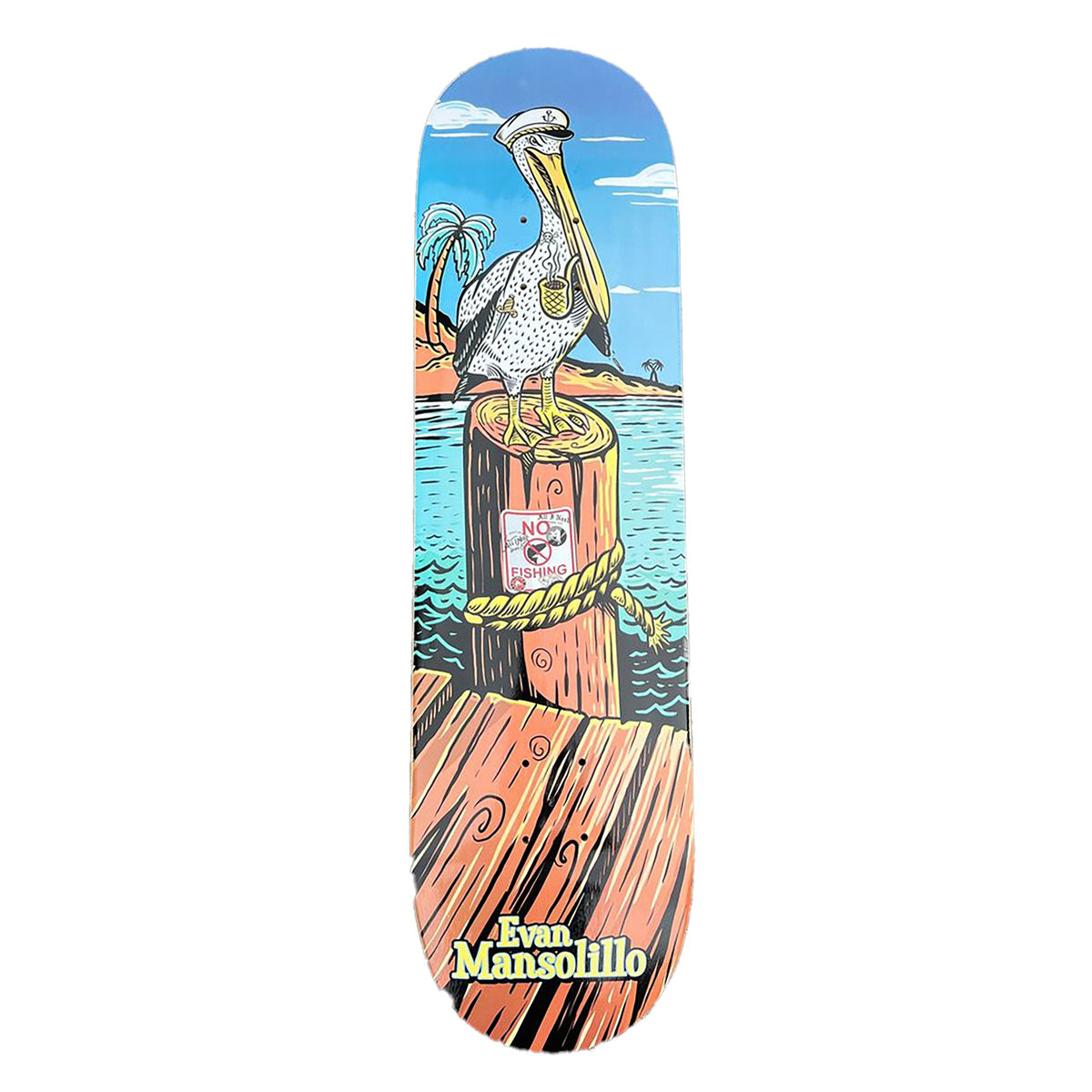 All I Need Pelican Skateboard Deck 8.25"