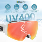 Snowboardbril Wit - Inclusief 2 Verwisselbare Lenzen & Hardcase