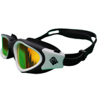 Tri-Sports Zwembril Gepolariseerd met Anti-Condens Lens - Wit/Zwart - Open Water & Triathlon