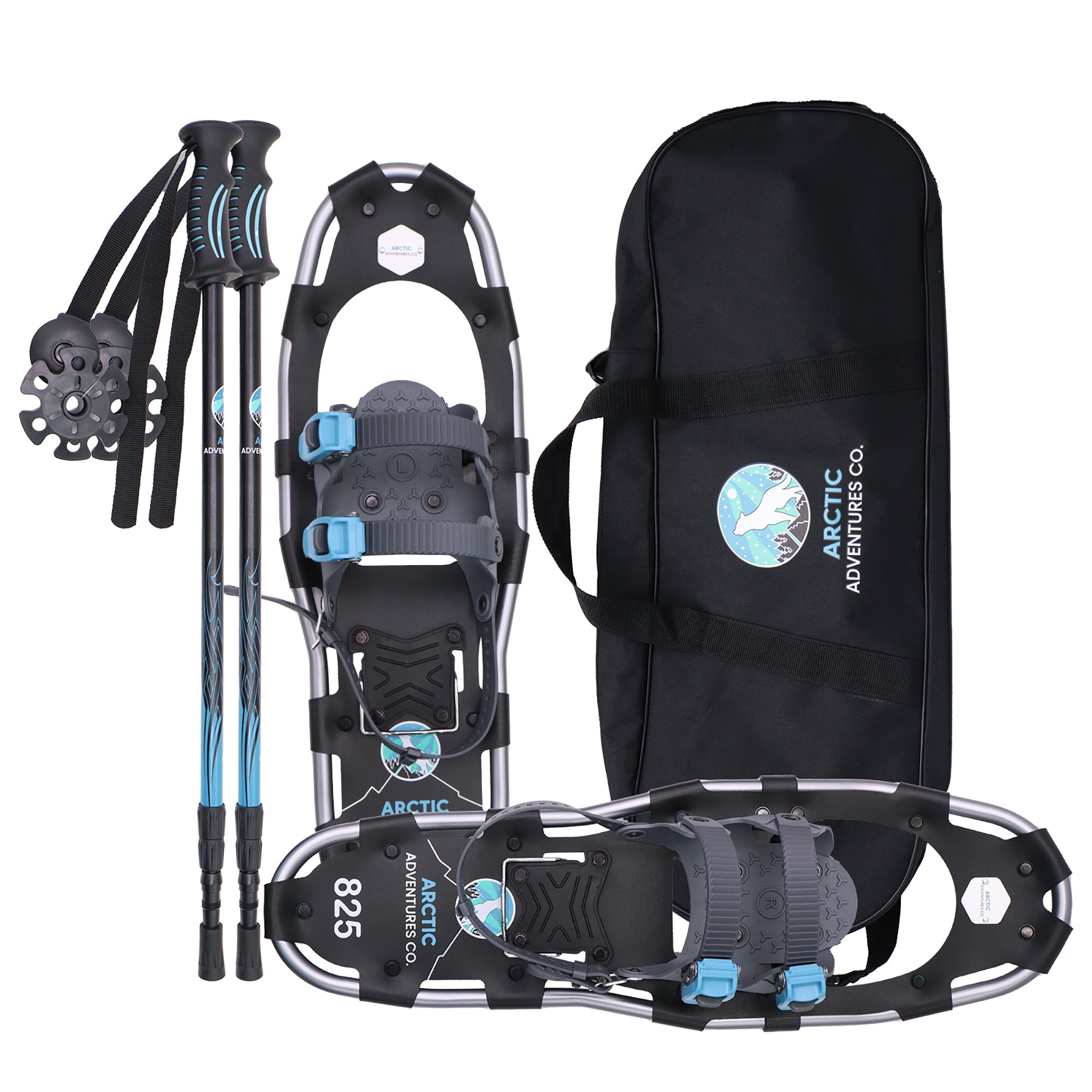 Arctic Adventures Co. Sneeuwschoenen Aluminium - Inclusief Wandelstokken - Verstelbaar