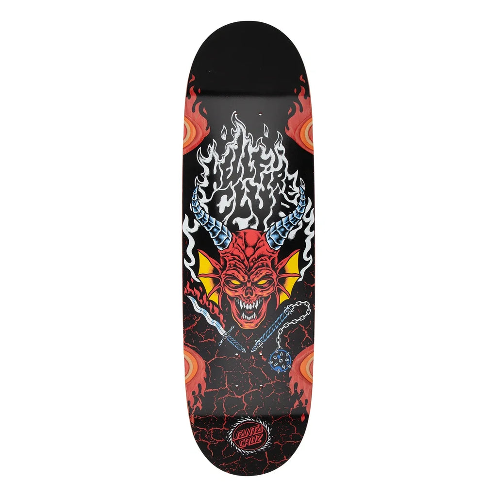 Santa Cruz - Stranger Things Hellfire Club Flames 9.00in x 32.00in skateboard deck