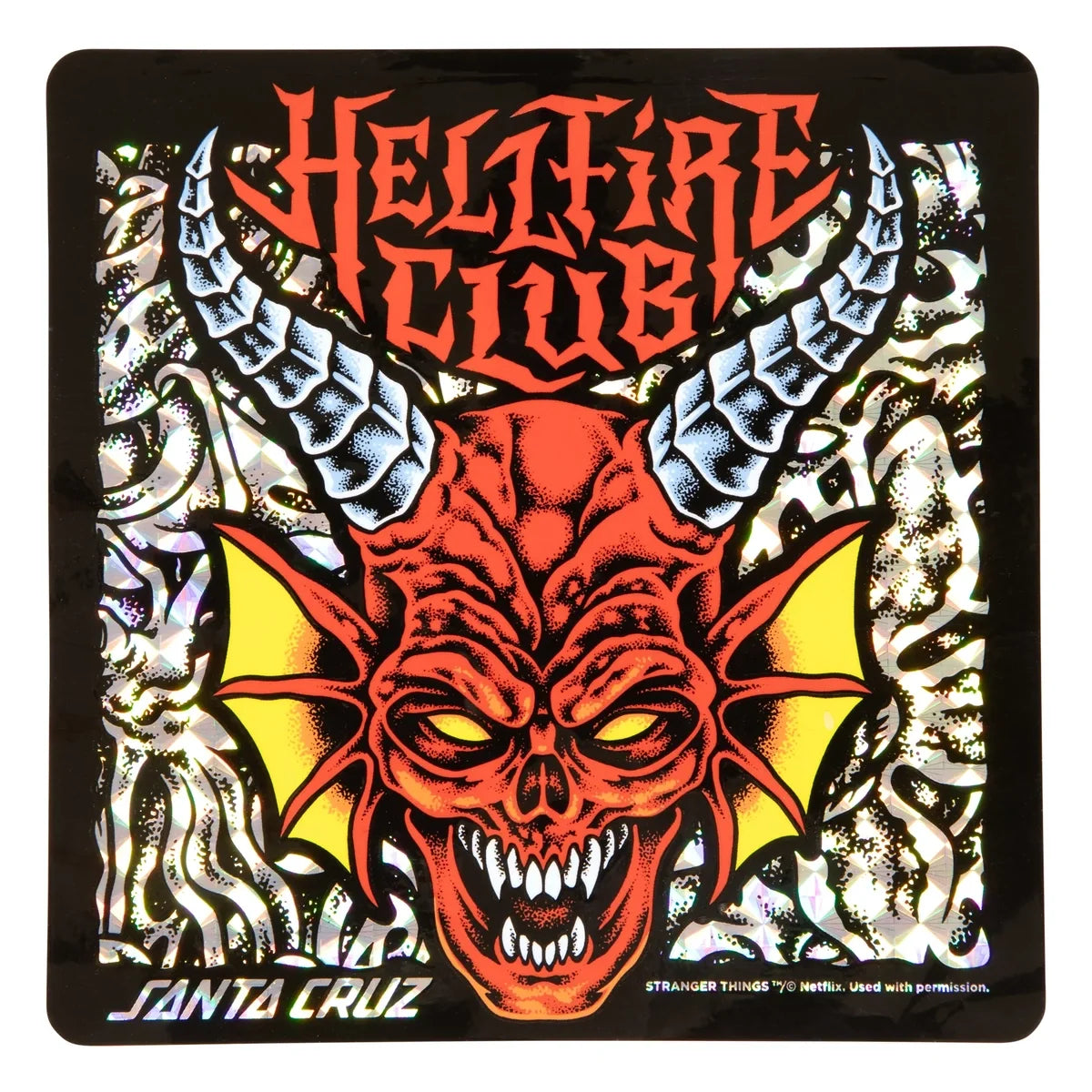 Santa Cruz - Stranger Things Hellfire Club 8.25in x 31.80in skateboard deck
