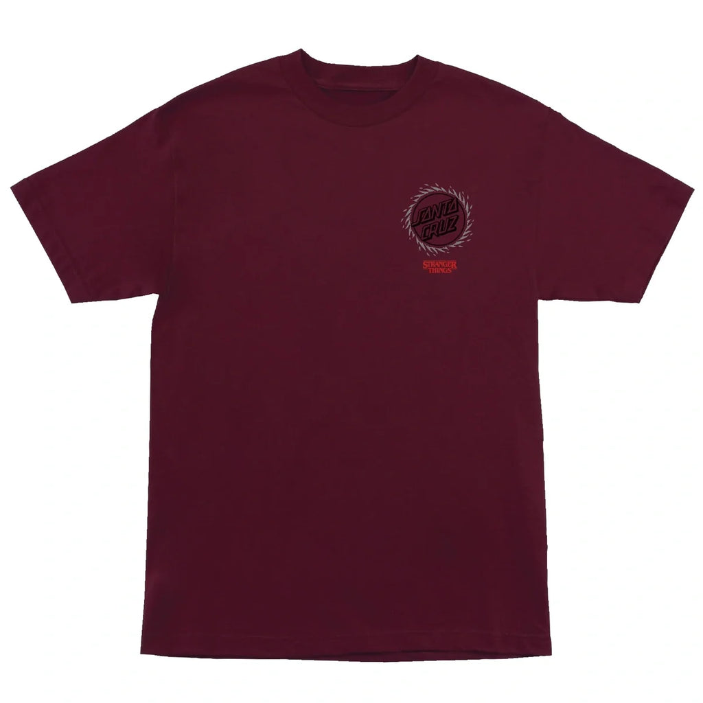 Santa Cruz - Stranger Things Hellfire Pit T-Shirt - Maroon / L