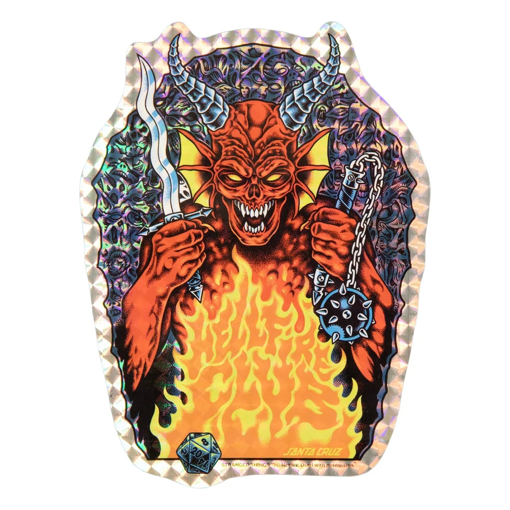 Santa Cruz - Stranger Things Knox Hellfire Pit 10.07in x 31.275in skateboard deck
