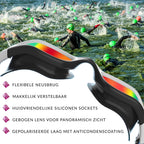 Tri-Sports Zwembril Gepolariseerd met Anti-Condens Lens - Wit/Zwart - Open Water & Triathlon