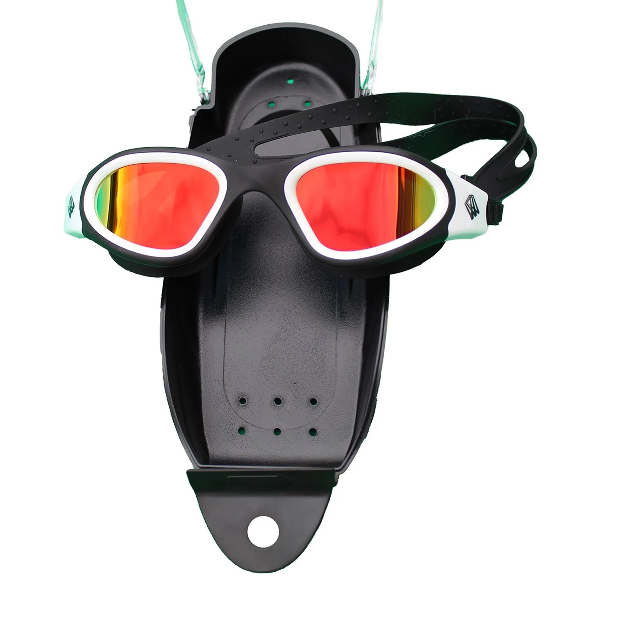 Tri-Sports Zwembril Gepolariseerd met Anti-Condens Lens - Wit/Zwart - Open Water & Triathlon