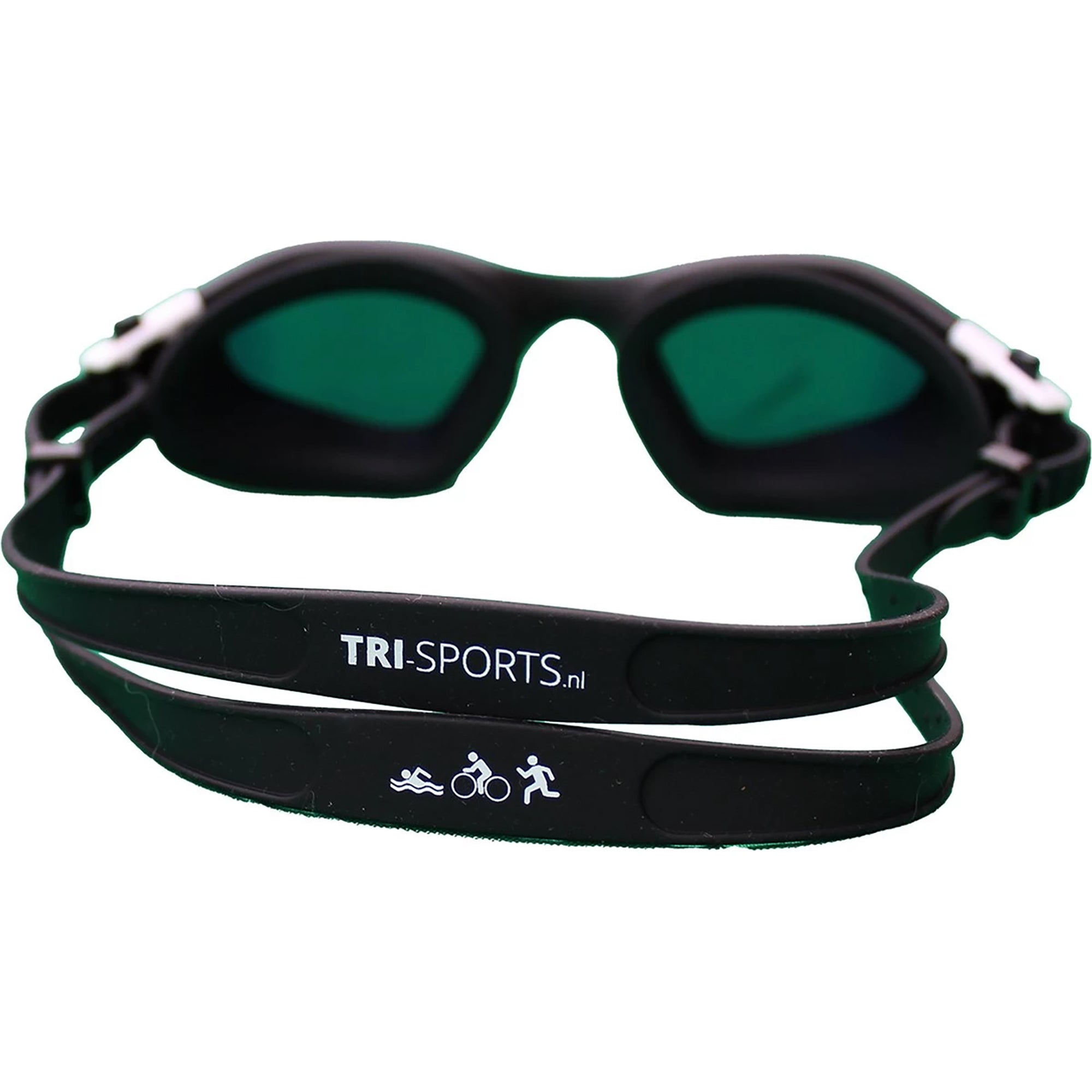 Tri-Sports Zwembril Gepolariseerd met Anti-Condens Lens - Wit/Zwart - Open Water & Triathlon
